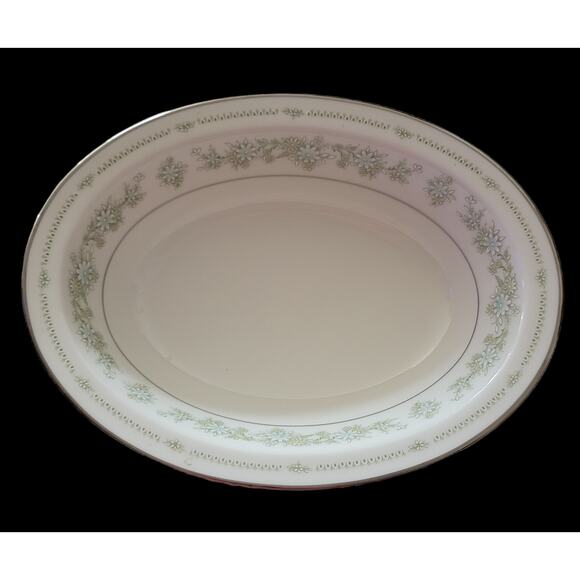Noritake Ivory China Pattern Lexine 7007 Oval Serving Bowl Vintage - Picture 3 of 8